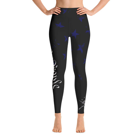 We The People Leggings (Black w/Blue Stars) - Militia 76